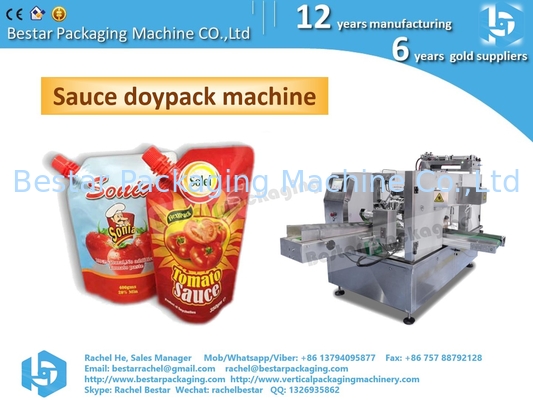 Bestar Doypack Machine для рюкзака с циппором с двумя роторными насосами и 8 рабочими станциями