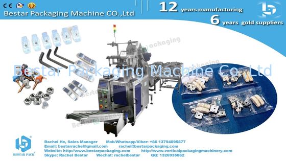 Automatic Counting Packaging Machine with 9 Custom Vibratory Bowls and Bucket Conveyor for Hardware