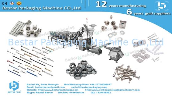 Hardware mixing packaging machine with 6 counting bowls with special coating