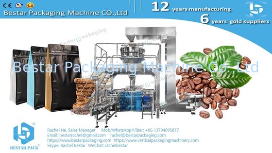 Tea leaf zipper bag automatic weighing packaging machine