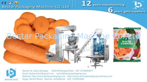 BSTV-350AZ All-in-One Type Packing Machine with 14-head Weigher for Sticky Cucumber Slices (БСТВ-350АЗ Все в одном типе упаковочная машина с 14-главой весовкой для липких нарезок огурцов)