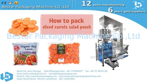 BSTV-350AZ All-in-One Type Packing Machine with 14-head Weigher for Sticky Cucumber Slices (БСТВ-350АЗ Все в одном типе упаковочная машина с 14-главой весовкой для липких нарезок огурцов)
